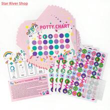 Children's Toilet Training Sticker Chart - Boys & Girls Universal Toilet Reward System, Behavior Habit Tracker, Bathroom Incentive Board With Fun Stickers - Multicolor - View 10
