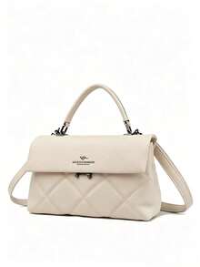 Dedoo New Plaid Small Square Bag Women's Fashion Textured Crossbody Bag Minimalist Shoulder Underarm Bag - White - View 2