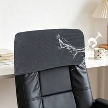 1 PC Waffle Chair Boss Headrest Cover, Replaceable, Easy To Replace, Washable, Oil-Proof, Detachable Elastic Headrest Cover For Boss Chair And Gaming Chair, Suitable For All Seasons, Multiple Colors Available, Anti-Slip Half Package - 1PC - View 12