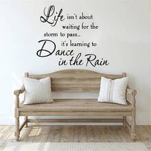 Life Is Not About Waiting For The Storm To Pass 家居裝飾乙烯基牆貼 可移除牆貼 適用客廳臥室 - C - 查看 5