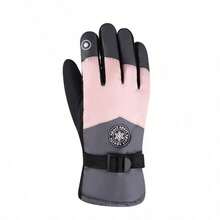 1 Pair Men's Winter Ski Gloves, Cold-Proof & Warm, Touchscreen Compatible, Adjustable Wrist Strap, Suitable For Skiing, Snowboarding And Motorcycle Riding, Winter Fashion Accessory, Durable And Sturdy, Ideal For Outdoor Sports Enthusiasts - Various - View 6