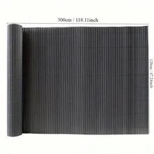 Grey Privacy Screen PVC Slat Bamboo Effect Fence Garden Privacy Screen Fencing Shade Border Screening Roll - Gray - View 1