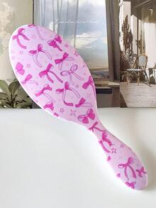 BEATURE Pink Bow Pattern Cushion Brush, Scalp Massage Comb, Anti-Static, Durable ABS Handle, Suitable For All Hair Types, High Quality Cushion Brush - Air Cushion Comb - View 3