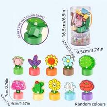 10pcs Garden Flower Toys, Children's Gardening Building Blocks, Birthday Gift For Boys And Girls, Shape And Color Sorting Toys (Random Colors) - Multicolor - View 5