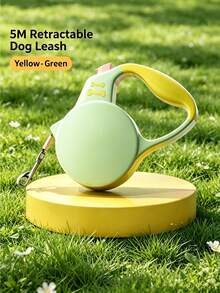 1pc Automatic Retractable Dog Leash, Reflective Anti-Glare Lead For Small To Medium Dogs, Pet Night Walking Leash, Running And Outdoor Training, Retractable Dog Leash For Small To Medium Dogs | Non-Slip Ergonomic Grip Design | 360° Tangle-Free Nylon Strap | One-Hand Brake/Pause/Lock Function, Macaron Color, Pet Supplies - Multicolor - View 11