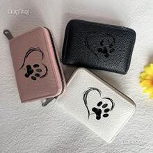 Love Paw Print Card Holder, Lightweight Fashion Wallet, Suitable For Daily Use, Women's Gift Mini Wallet/Purse/Card Holder - Multicolor - View 6