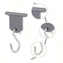 8pcs S-Shaped Camping Awning Hooks Clips RV Tent Hooks With Holes Lightweight Hooks RV Camping Accessories - C - View 3
