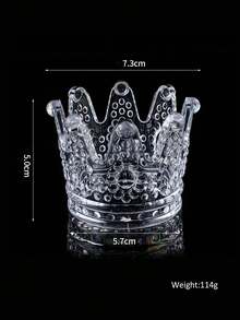 1pc Glass Petal Plum Blossom Pearl Edge Crown Nail Art Palette Premium Decor - Clear - View 8