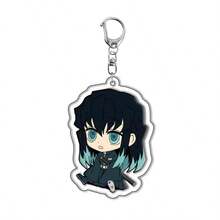 KIMETSU NO YAIBA 1 Set 8pcs Double Layer Acrylic Keychain Pendant, Doll Series Clear And Cute Pattern, Acrylic Surface With Protective Film, High Quality, Suitable As Pendant, Multiple Styles Available - Multicolor - View 10