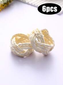 1-6 buah Cincin Serbet Kertas Anyaman Buatan Tangan, Tempat Serbet dari Bahan Alami, Cocok untuk Dekorasi Ruangan, Dekorasi Meja, Dekorasi Rumah, Sempurna untuk Liburan, Pesta, Ulang Tahun, Pernikahan, dan Jamuan Makan Malam - MultiWarna - View 18