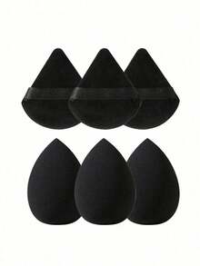 RANCAI 6pcs Triangle Makeup Sponge Puff Set, Soft Dry & Wet Dual Use Makeup Puff, Suitable For Foundation, Concealer, Loose Powder, Portable Makeup Tool, Perfect Christmas Gift For Women - Multicolor - View 13