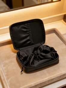 Yves Saint Laurent Zebra Print Storage Bag, Cosmetic Bag, Suitable For Daily Use, Luxurious Appearance, Versatile Use, Convenient To Carry, Zipper Design, Can Store Samples And General Merchandise, Suitable For Daily Use, Work, Travel, School And Other Occasions - Black - View 2