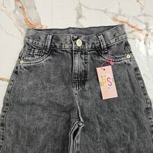 Girls' Graphite Cargo Jeans - BASIC GRAPHITE - View 4