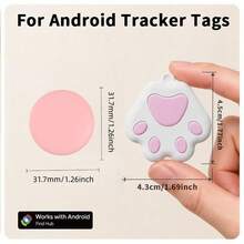 RSH 3件組智能寵物追蹤標籤，迷你定位器（兼容Android），短距離精準定位，無需月費，可輕鬆安裝在寵物項圈上 - 彩色 - 查看 9