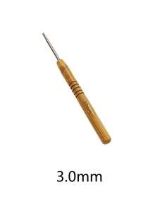 Bamboo Handle Carbonized Silver Head Crochet Hooks, 2.0-6.0mm 9 Sizes Available, Smooth Silver Head Anti-Snag, Suitable For Knitting Dolls, Scarves, Holiday Gift Making And Home Decor, First Choice For Knitting Enthusiasts Handmade Gift Making - Carbonized Round Shank Hook - View 9