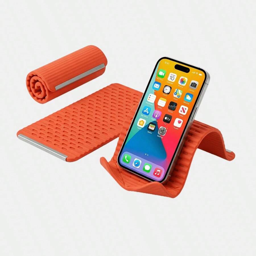 Giá đỡ điện thoại di động bằng silicon và hợp kim nhôm có thể gập lại, giá đỡ điện thoại uốn cong linh hoạt, giá đỡ điện thoại silicon dẻo, giá đỡ chống trượt điều chỉnh nhiều góc độ dùng cho bàn làm việc, du lịch, văn phòng.