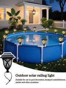 2/4pcs Solar Powered LED Lights, IP44 Waterproof Outdoor Solar Lights, Dual-Use Pathway And Pool Underwater Lights, Solar Wireless Warm White Decorative Lights, Suitable For Frame Pools, Trampolines, Gardens, Patios, Parties, Holiday Decorations - Warm Light - View 6