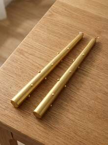 1套/1件復古金色金屬3臂彎曲燭台，法式復古奢華風，多頭蠟燭台底座，餐桌婚禮燭光晚餐裝飾，3種高度可選，防鏽裝飾蠟燭台，適用於餐桌/臥室/燭光晚餐氛圍 - 多款式 - 查看 9