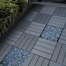 44 Pack Plastic Interlocking Deck Tiles, 30.48X30.48X2.03 Cm Waterproof Outdoor Patio Tiles, Easy Click Lock Installation For Poolside, Balcony, Backyard - Brown-xbk(44 Pack) - View 9