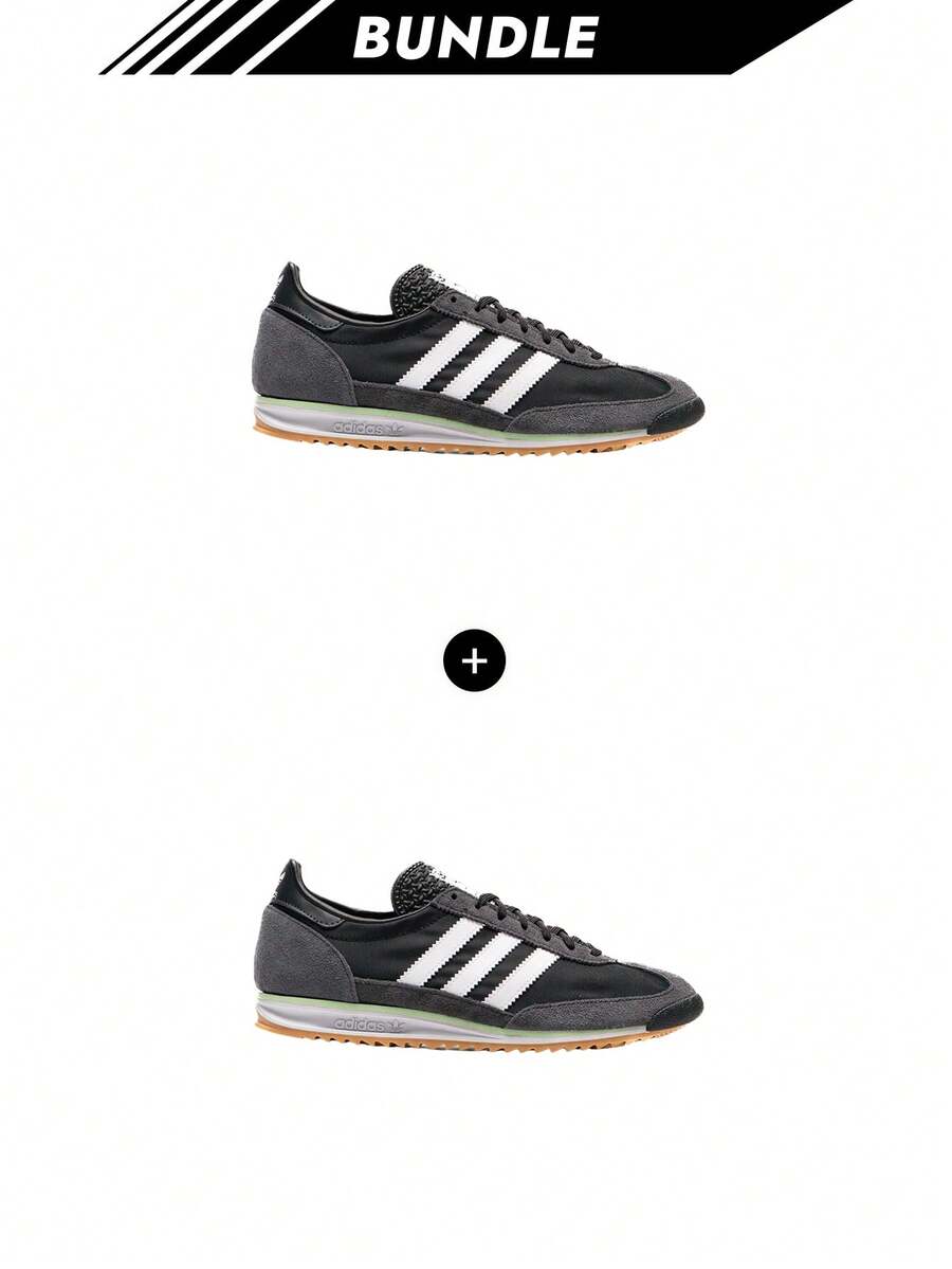 Adidas [Bundle] Court 72 OG Unisex Shoes Core Black / Cloud White / Carbon JH7390 X 2 - Dark Grey x 2 - View 1