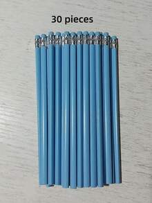 12/30pcs HB Multicolor Macaron Triangular Barrel Pencils With Eraser Head For Sketching, Drawing And Writing, High Aesthetic Value - Sets - View 19