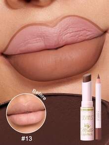 USHAS 2-In-1 Matte Lipstick & Lip Liner Kit, Waterproof & Long-Lasting, Velvet Finish Lipstick And Matching Lip Liner Combo, Non-Stick Cup, All-Day Wear, Nude & Bold Shades For Everyday & Party - #13 - View 2