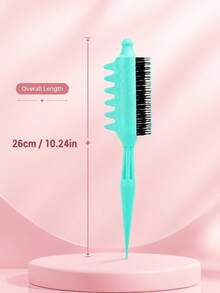 1pc Curly Hair Styling Comb Set, ABS Material Pointed Tail Hair Comb, Soft Round Teeth, Anti-Frizz Smooth Styling, Suitable For Curly, Wavy, Coarse Hair - Multicolor - View 2