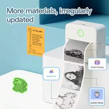White Mini Thermal Printer For Sticky Notes, Photos And DIY Coloring, Portable App Connected Pocket Printer For Study, Office, Home Memo And Creative Daily Use - Multicolor - View 6