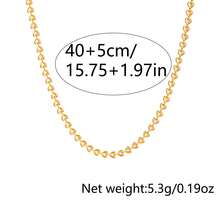 1pc Minimalist Beach Vacation Style Heart-To-Heart Chain Necklace, Women's Daily Jewelry, Stainless Steel Material, Suitable For Holiday Gift (Random Number Of Hearts) - Yellow Gold - View 4