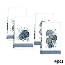 2/4/6pcs Set, Dish Towel, Ocean Creature Pattern Printed Towel, Ultra-Fine Microfiber Modern Absorbent Cloth, Cooking And Baking Tea Towel, Dish Cloth, Cleaning Towel, Hand Towel, Tea Towel, Ultra-Soft And Highly Absorbent, Kitchen Decor, Gift For Neighbors, Gift For Mom, Birthday Gift, Sweet Housewarming Gift For Friends, Kitchen Accessories, Daily Necessities, Life Essentials - Multicolor - View 12