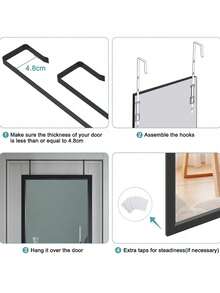 EDIMENS Full-Length Mirror, 160 X 50 Cm, Curved Standing Mirror, Aluminum Alloy Frame, Tempered Glass, For Bedroom, Living Room, Wardrobe - 110x40cm-Schwarz - 查看 6