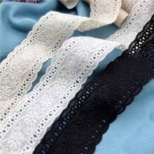 1/5碼刺繡蕾絲飾邊布帶，寬4.5cm，適合縫紉、DIY衣飾配件、腰帶、家居布料、居家裝飾、禮物包裝及初學者縫紉 - 多色E - 查看 7