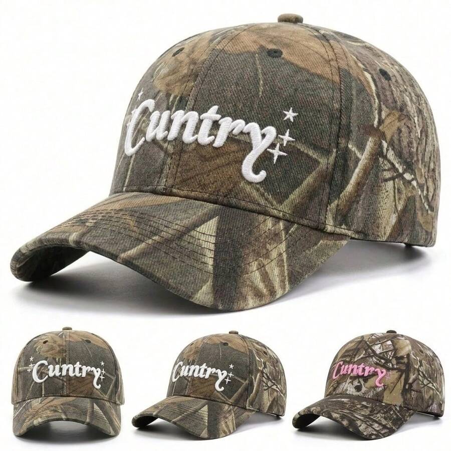 1 Stück bestickte CUNTRY Herren Trucker Cap, personalisierte bestickte Baseballkappe, Y2K Outdoor Sonnenschutz verstellbar Frühling/Herbst Reise Urlaub Geschenk, verstellbare Größe, geeignet für Freunde, Familie, Valentinstag, Hochzeit, Weihnachten, Schulanfang, Vatertag, Karneval, Strand Braut Hochzeit Zubehör, Junggesellenabschied, Lehrer, Studenten, Feiertagsgeschenke