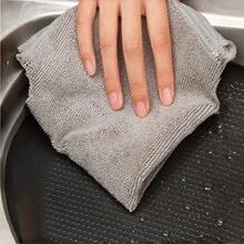 5pcs/10pcs Multi-Purpose Grey Microfiber Cleaning Rags - Soft & Quick-Dry Towels For Car Washing, Dusting, And Household Chores - A - View 6