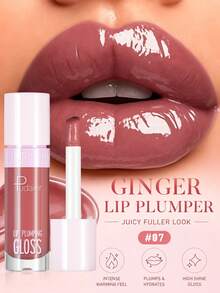 Pudaier Ginger Oil Lip Gloss, High-Shine Glass Lip Glaze, Moisturizing Non-Sticky Lip Oil For Fuller-Looking Juicy Lips, Moisturizing Lip Gloss, Great Gift For Women - #07 - View 1