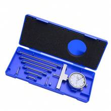 Depth Gauge, Depth Micrometer 0-22 Inch Measuring Range, 0.001" Resolution, With 4 Anvils & 6 Standard Rods, Precision Easy To Read Mechanical Tool For Measuring Groove, Step, Hole - 0-22 Inches - View 8
