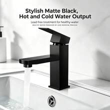 Grifo de cocina de ABS negro con agua fría y caliente, grifo multifuncional universal para fregadero de cocina, juego de grifo de doble entrada de agua fría y caliente de alta calidad con accesorios. - Negro - Ver 2