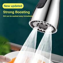 3-In-1 Kitchen Faucet Extender, Universal, 360 Degree Rotating, Detachable, Multifunctional, With Powerful Rinse And Pressure Boost Function, Kitchen Accessory Set - Black - View 6