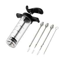 1/2pcs Meat Injector Syringe, Graduated Barrel With Smooth Grip, Needle Easily Penetrates Meat For Marinating, Suitable For Turkey, Steak, Brisket, Home Parties And BBQ, Compact Storage For Kitchen Use - Multicolor - View 13