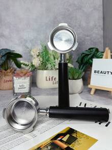 Portafilter Espresso Tanpa Dasar Stainless Steel 51mm, Tebal 4mm, 3-Telinga, Komponen Pengganti, Kompatibel dengan Mesin Kopi CASABREWS CM5418 Seri 3700, Gevi, Yabano, Tidak Kompatibel dengan Semua Model - Hitam - View 5