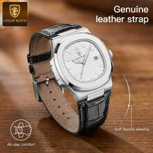 POEDAGAR 1pc Men's Casual Luminous Waterproof Calendar Stainless Steel Quartz Watch For Daily Business Back-To-School Birthday Holiday Gift Souvenir - Multicolor - View 13