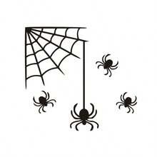 Shiny Spider Web Stickers - Fun Home Decor Decals, Durable And Removable, Suitable For Bedroom Windows, Makeup Mirrors, Full-Length Mirrors, Laptops, Doors & Windows Decoration - Sticker - View 9