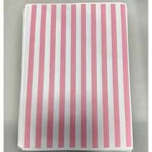 10PCS/20PCS/50PCS Pink And White Striped Gift Wrapping Paper Bags, Thickened Gift Packaging Bags, DIY Decorative Gift Paper Bags, No Stickers - Multicolor - View 12