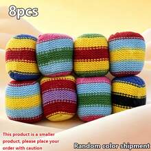 Handmade Crochet Bean Bag Set, Rainbow Yarn Bean Bags, Outdoor Lawn And Garden Game Toys, Portable Bean Bag Balls, Suitable For Solo Practice, Group Games, Backyard Picnics, Parties And Travel Fun - Multicolor - View 13