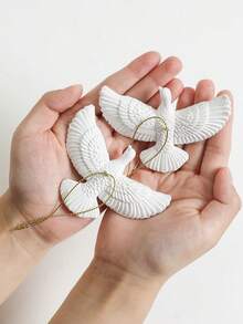1/2/3/4 White Carved Bird Christmas Tree Decoration, Pigeon Shaped Christmas Tree Hanging Decoration, Wedding, Party, Home Decoration And Gift Giving, Holiday Peace Dove Hanging, Autumn And Winter Decoration, Christmas Tree - Multiple Styles - View 5