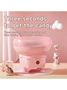 Mini Cotton Candy Maker, Easy To Use, Retro Pink Portable Cotton Candy Machine With Candy Scoop, Suitable For Birthday, Home, Party, Christmas Gift - US A Type Plug(110-127V) - View 5