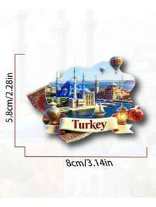 1pc Poland Turkey Georgia Kazakhstan 3D Stereoscopic Travel Souvenir Home Decor Magnetic Fridge Magnet - 1PC - View 4