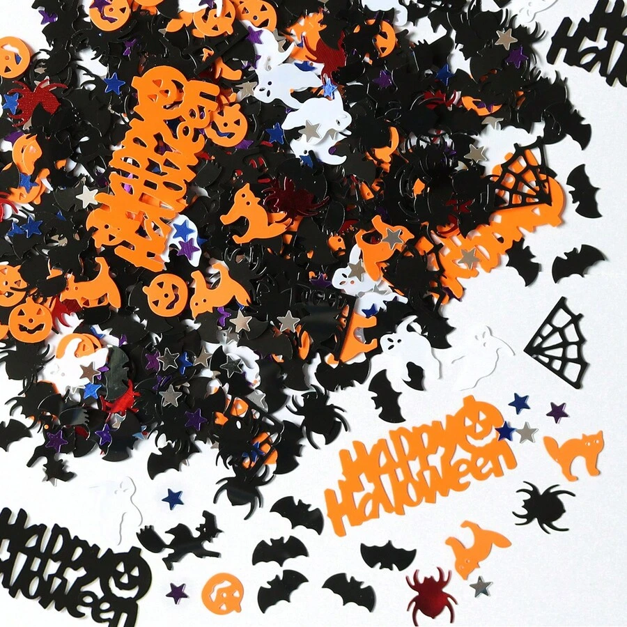 15g/60g Alloween Table Confetti Pumpkin Ghost Bat Star Paper Scatters Halloween Party Table Decorations - Multicolor - View 1