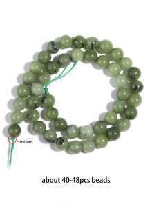 1 String Natural Green Jasper Agate Beads Stone Round Accessories Beads For Girls Jewelry Making Diy Lovers Bracelet 6 8 10mm - Multicolor - View 14
