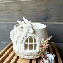 Cubulo 1PC 3D Sleeping Dragon House Silicone Mold, Easy Release Epoxy Resin Cement Casting Mould, Cute Dragon Succulent Planter Pot, Desktop Micro Landscape Decor, Holiday DIY Handmade Craft Gift - Mold GP021 - View 7
